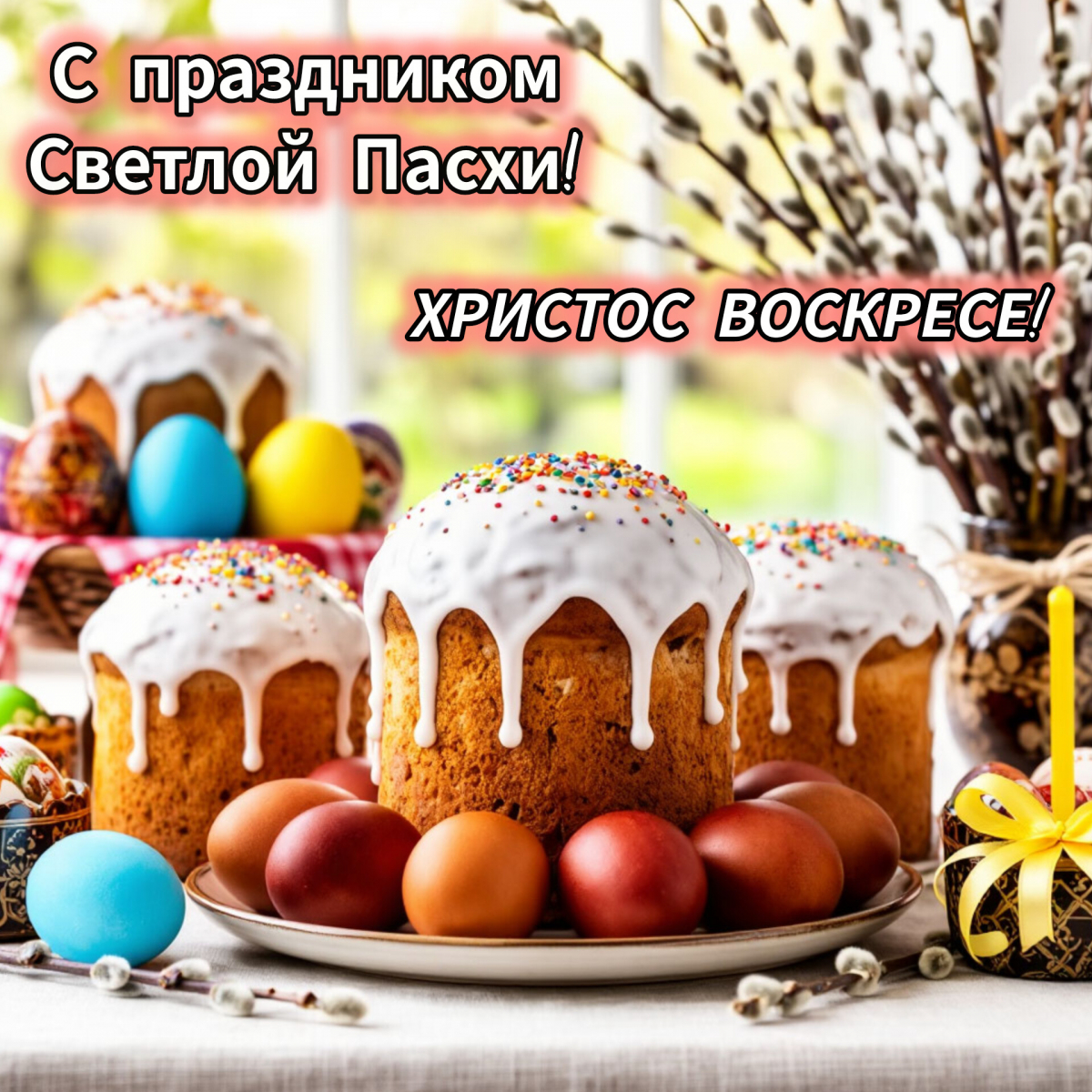 Поздравляем с праздником Светлой Пасхи!