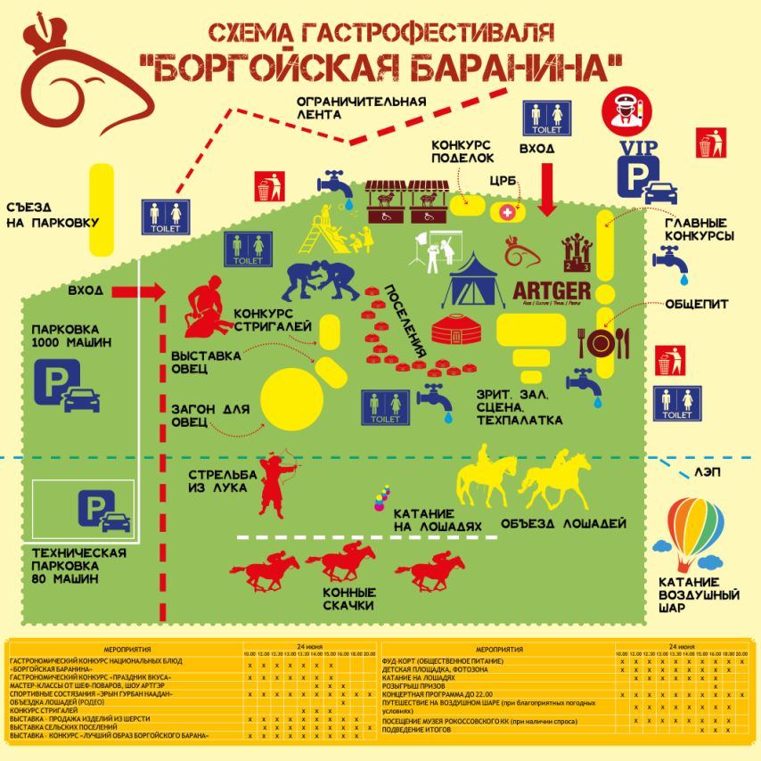 Карта-программа гастрофестиваля «Боргойская баранина»